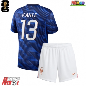 Francia Kante #13 Primera Equipación Niños Mundial 2026 Manga Corta (+ Pantalones cortos)